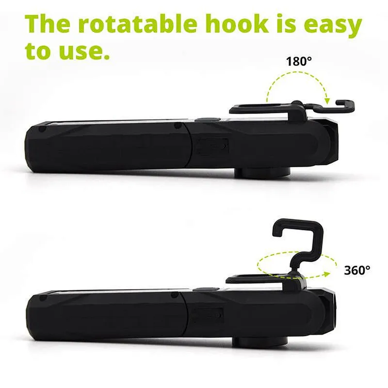 4000K Warm White High CRI Detailing Inspection Light Torch Rechargeable Color Match Work light with Rotating Magnetic Stand