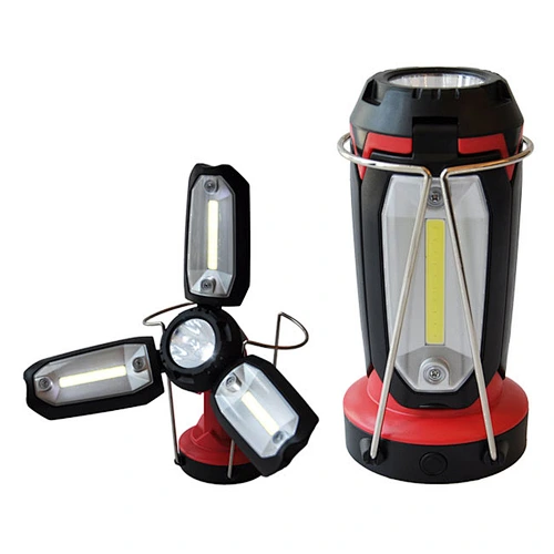 3W Folding 3 Panels Work Light and Flashlight Torch with Magnetic Base and Lantern Handles