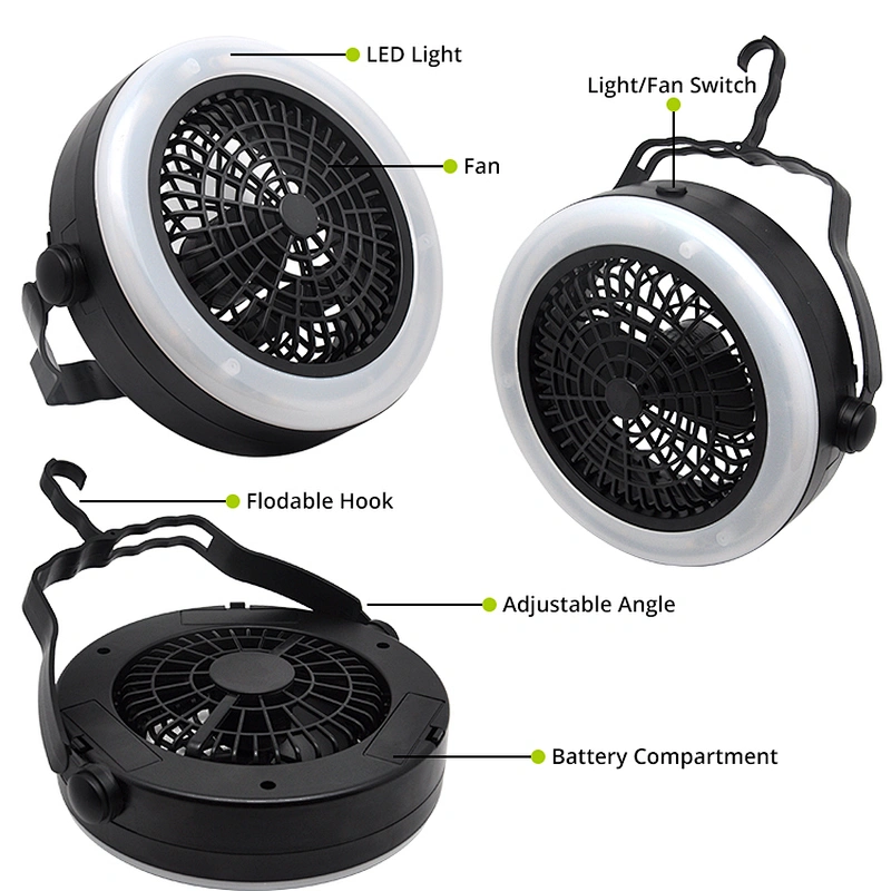 Camping Lantern 2 in 1 with Ceiling Fan Portable Tent Lights LED Hot