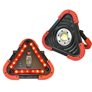 Heavy Duty 20W Work Light Emergency Triangular Inspection Work Light Detachable Red Strobe Light