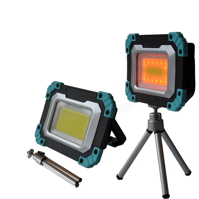 1000 Lumens  Battery LED Working Light Tripod Work Light Standing Work Lights with Red Emergency Lights