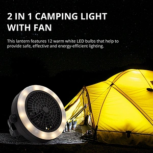 Camping Lantern 2 in 1 with Ceiling Fan Portable Tent Lights LED Hot