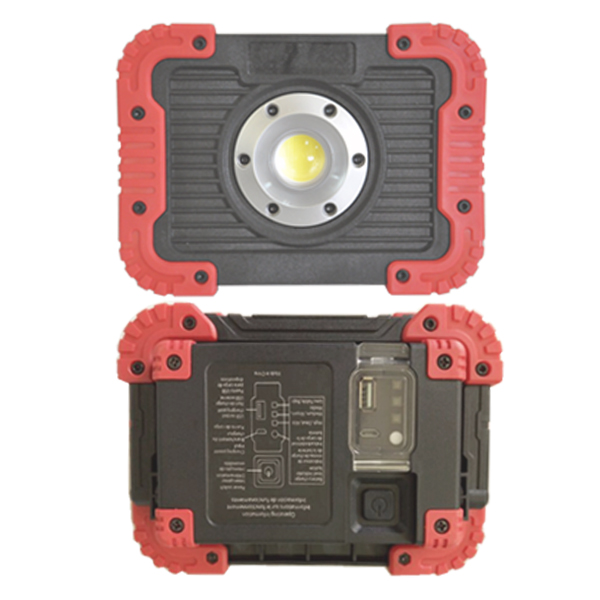 6000K 10W COB LED Rechargeable Job Site Light with Stand Ningbo Work Light Torch 750Lumens for Car Truck