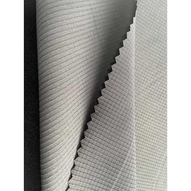 75D POLY 2-WAYS SPANDEX 2-LINES RIBSTOP RECYCLED