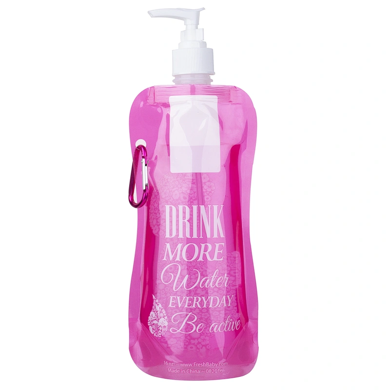 300ml collapsible fine mist water bottle with trigger spray foldable sprayer water bag