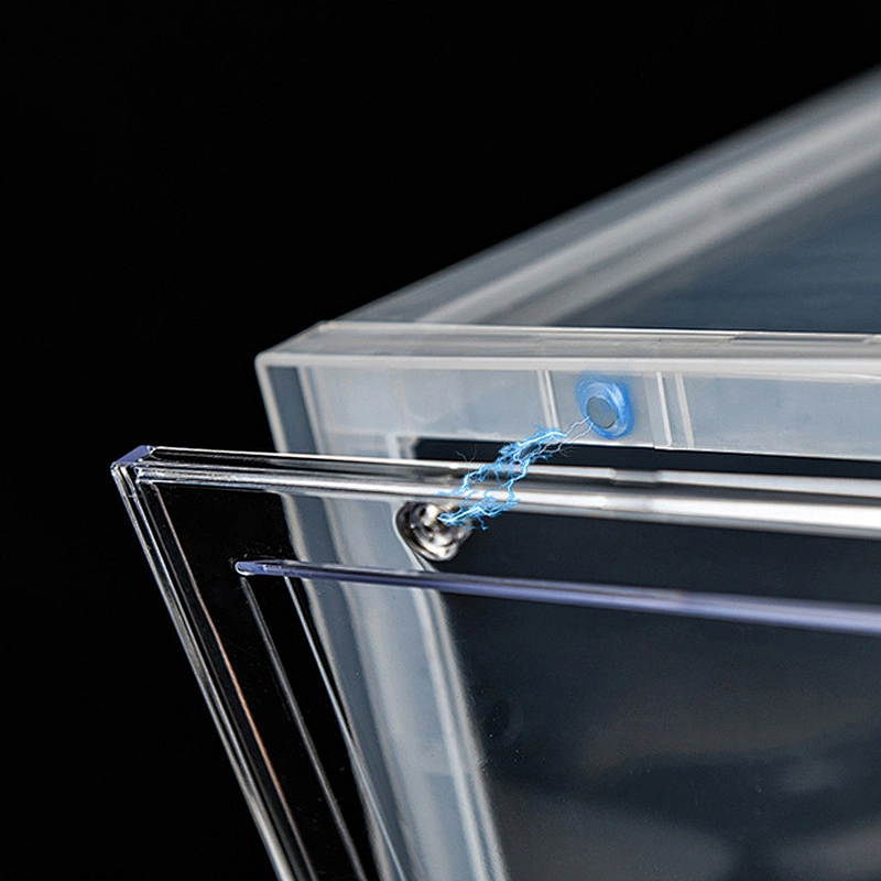 wholesale drawer type Steady Stackable custom logo drop front or Side Open clear giant magnetic Nike shoe box organizer plastic