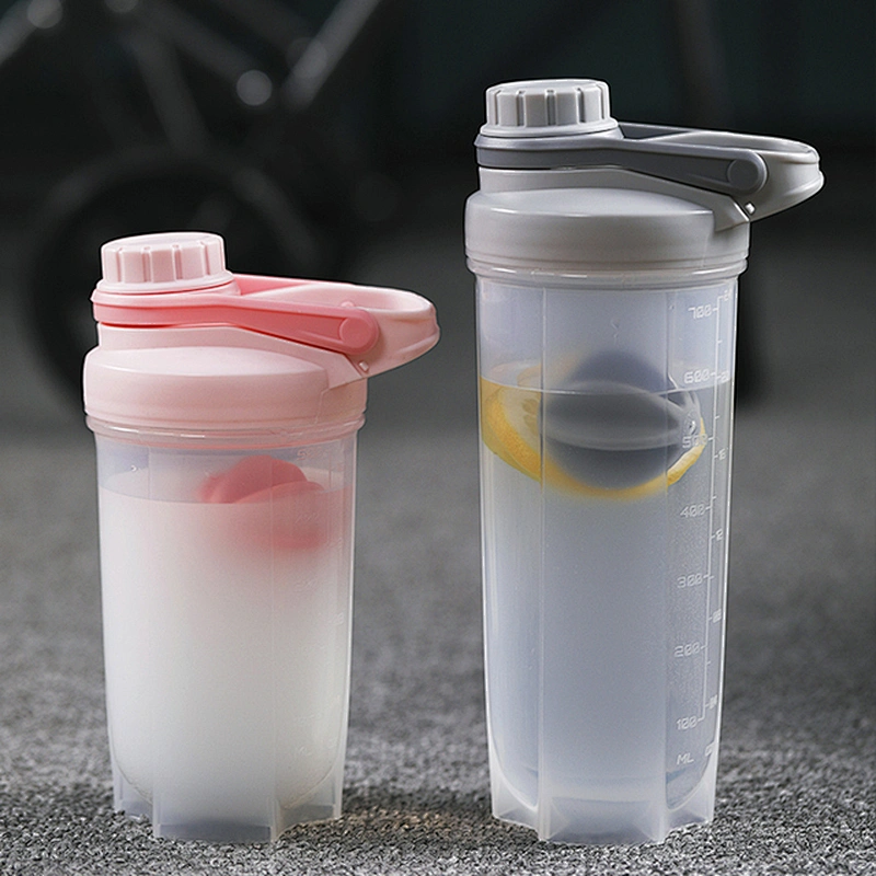 eco friendly 16 oz 24 oz plastic gym bike cycling fitness protein powder shaker Mixer water bottles sports with ball