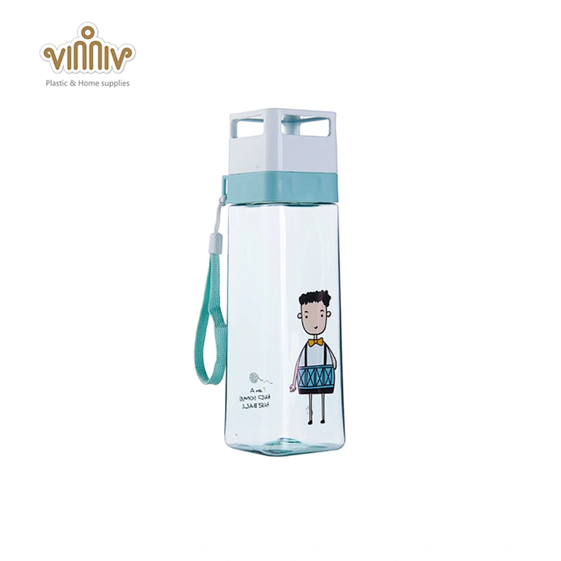 600ML clear sports plastic drinking water bottle