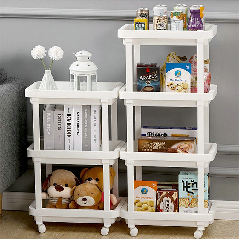Wholesale High Quality Storage Cabinet Rack Organizer Kitchen Bathroom Floor Stand modern Plastic Shelf shelves