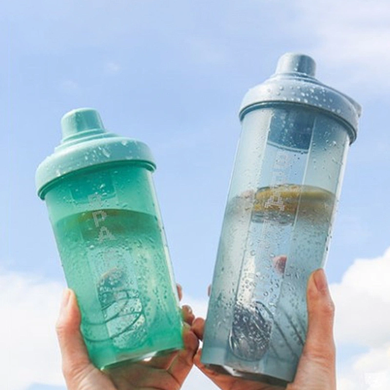 16 oz / 24 oz /500ml plastic bpa free gym sports drinking water shaker bottle with Mixer with custom logo bpa free
