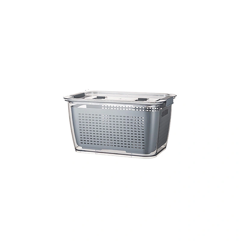 multifunction clear kitchen fridge collapsible double layer drain vegetable storage basket refrigerator food storage box