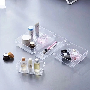 Desk clear Kitchen Drawer Divider cosmetic organizer storage box with dividers and drawers box