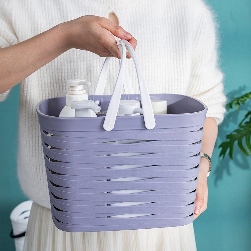 New Design woven bath toy organizer hanging basket plastic wholesale