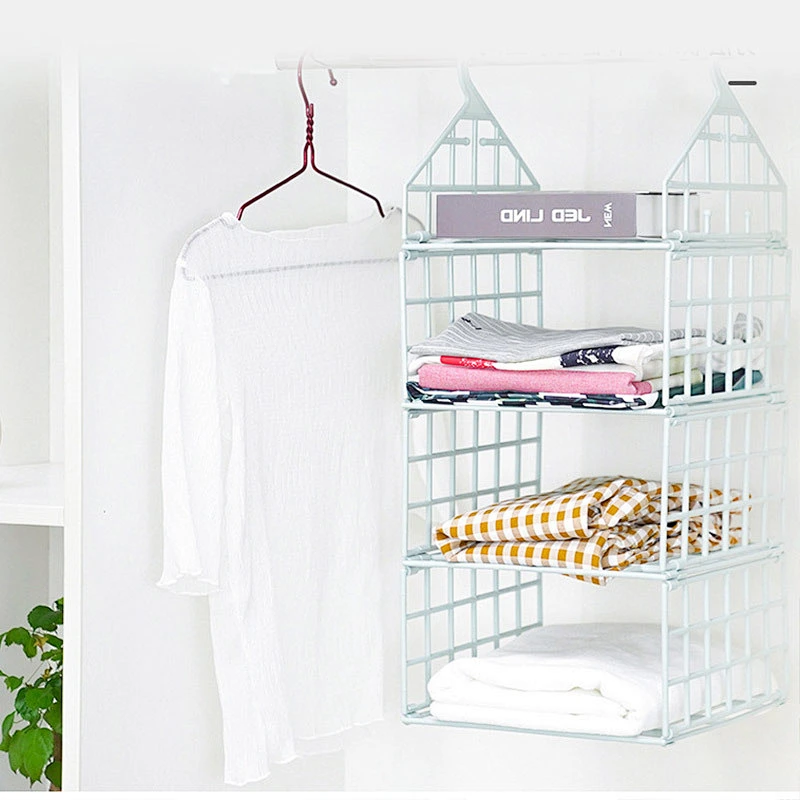 Plastic wardrobe Closet shelving Space Saving Folding Home organize Storage Adjustable pants Clothes hangers & racks bedroom