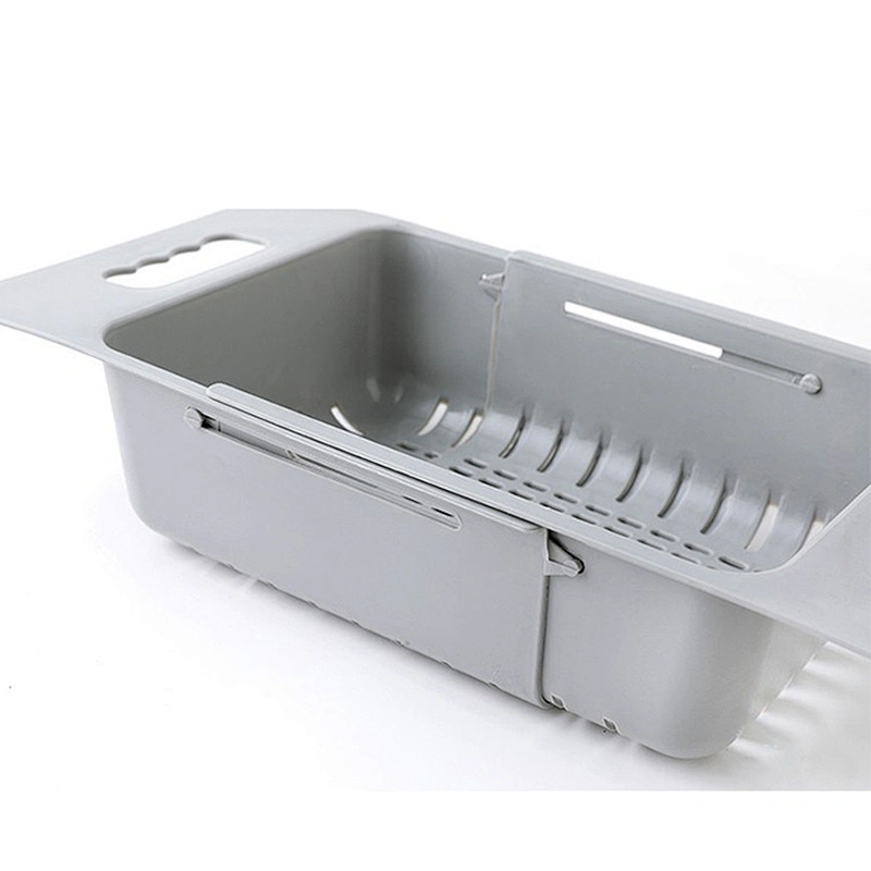 Kitchen Plastic Folding Retractable adjustment sink telescopic vegetable fruit washing storage basket drain basket