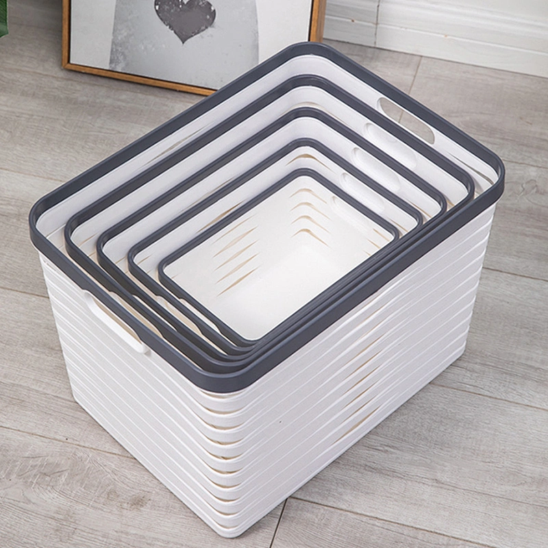 wholesale houseware custom stackable plastic pp laundry storage basket containers bathroom organizer for home use