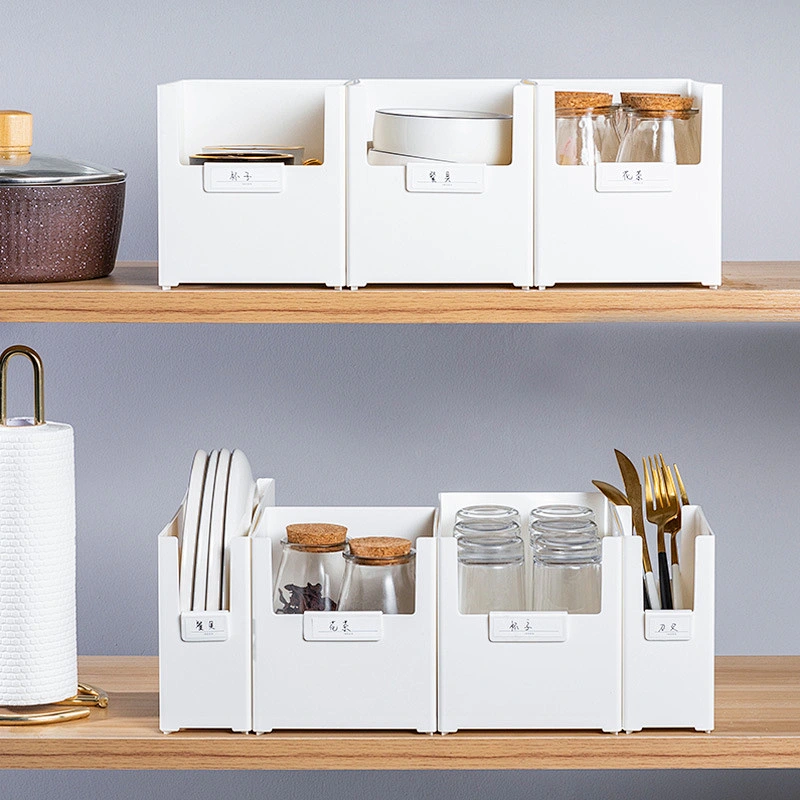 Multi-Purpose plastic stackable storage bins basket Drawer Divider Bathroom Kitchen Interlocking Organizer wholesale