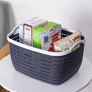 houseware plastic containers storage laundry small basket bath toy organizer with handle