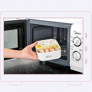 1000ml Wholesale Custom Printed Portable Microwavable Eco Friendly School Plastic Kids Bento Lunch Box