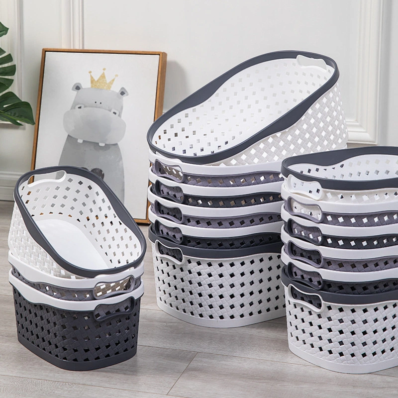 waterproof plastic large bathroom storage baskets gadget home organizer wholesale with handle