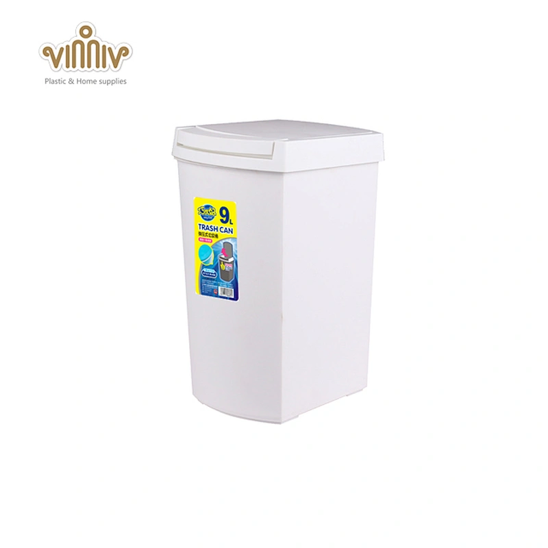 Hot selling 9L indoor touch open plastic dustbin