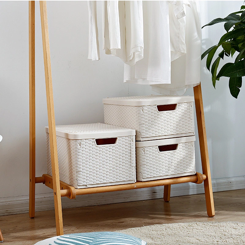 household items organiser plastic ratan foldable basket cloth organizer drawer box storage Container with lids