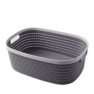 household items wholesale cheap bath cloth organizers storage bin basket plastic for storage with handle home