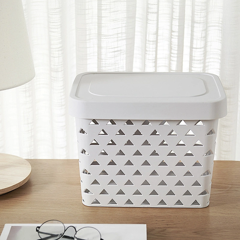 stackable kids snack office home storage basket box desk gadget organizer plastic with lid