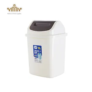 16L plastic square flip plastic waste bin
