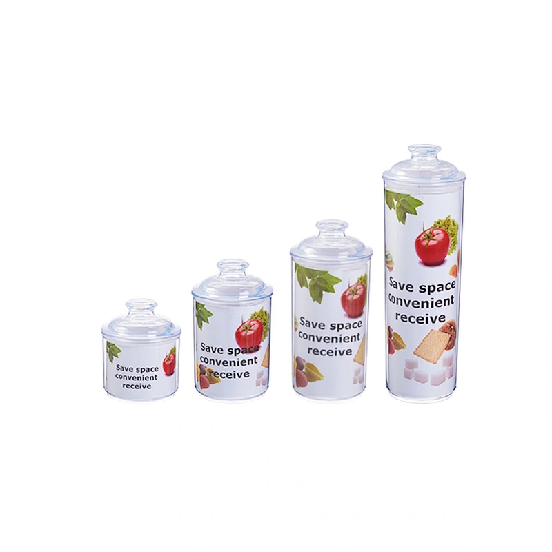 Sugar eco-friendly Round storage bottles & jars clear plastic airless transparent container jar 1000ml packaging