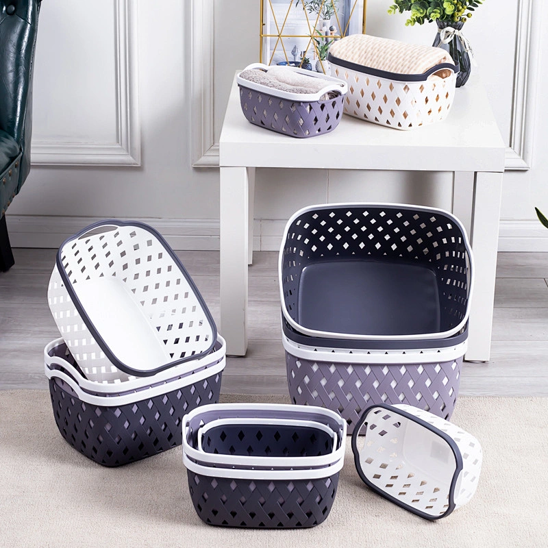 stacking bathroom small plastic toy basket office organizer with handle manufacturers
