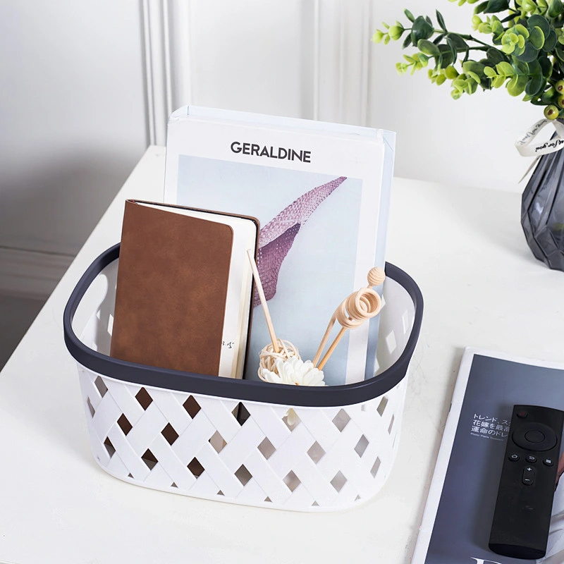 stacking bathroom small plastic toy basket office organizer with handle manufacturers