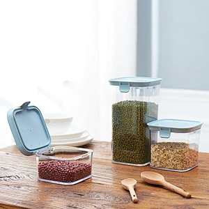 wholesale kitchen candy bottles Airtight cereal Canister Storage Jar container set for beans oatmeal Dry Food Snack Dried Fruit