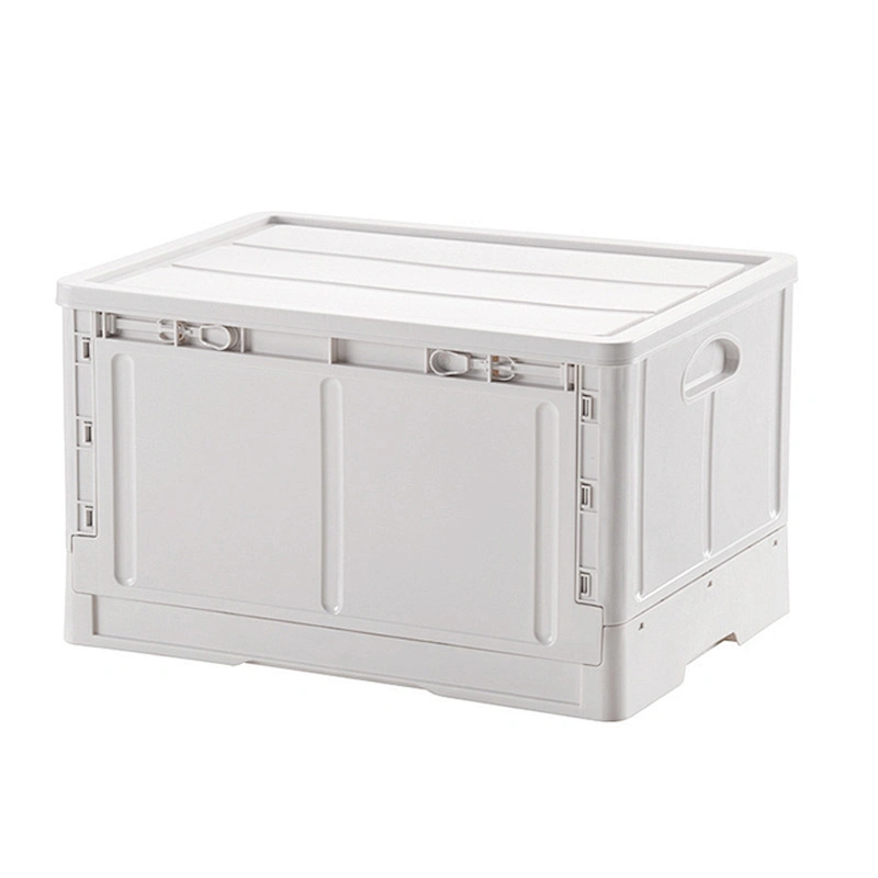 New design foldable transparent plastic car backseat organizer storage box with lid for clothes