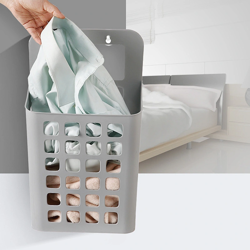 plastic small mesh woven laundry bath wall mounted storage
