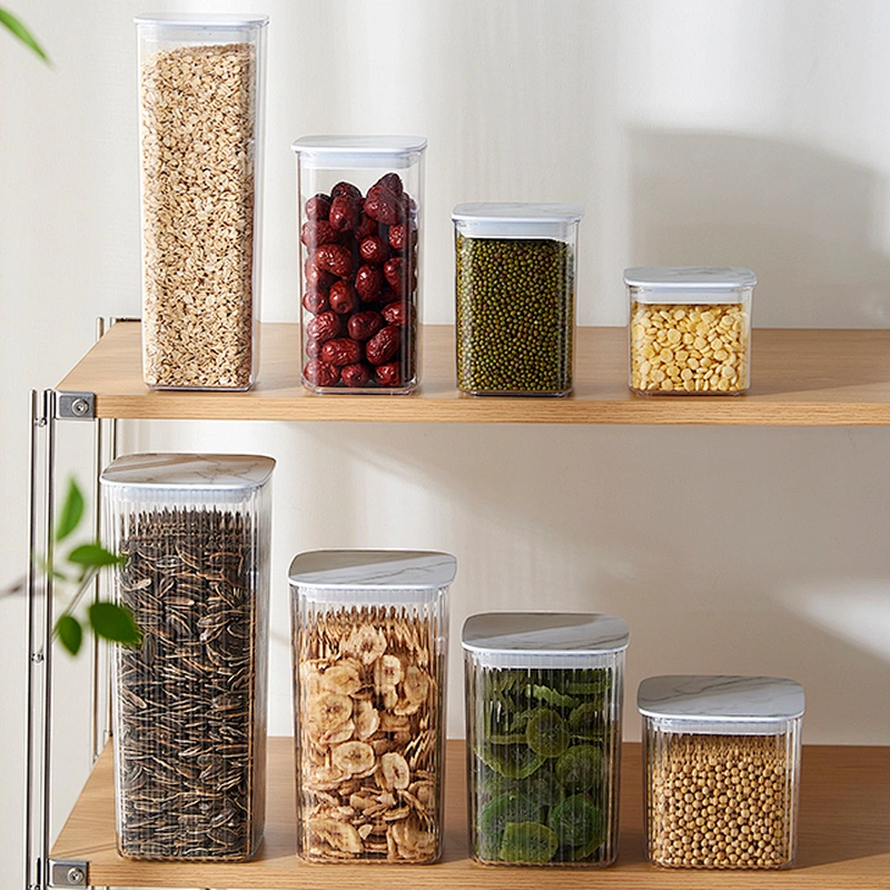 food grade square pet jam clear plastic airless candy	cereal container sugar jars bottle set 500ml 1000ml wholesale