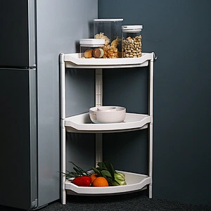 4 tier 2/3 layer bath toilet plastic corner storage shelf holders & racks rack for kitchen