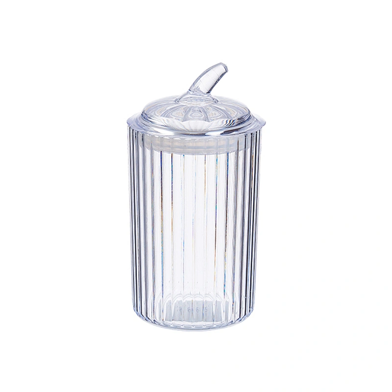 Halloween Round Easy stripe Lock kitchen organizer plastic empty food clear packaging jars food grade airless jar manufacturer
