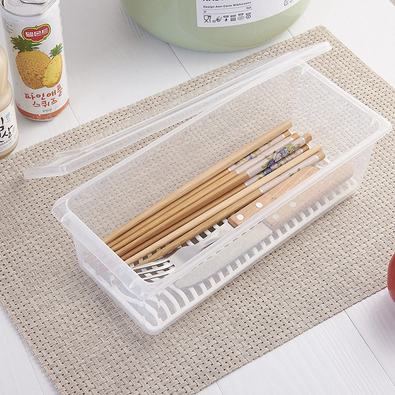 Kitchen plastic refrigerator food storage with fridge food drain organizer fish box keep freshness
