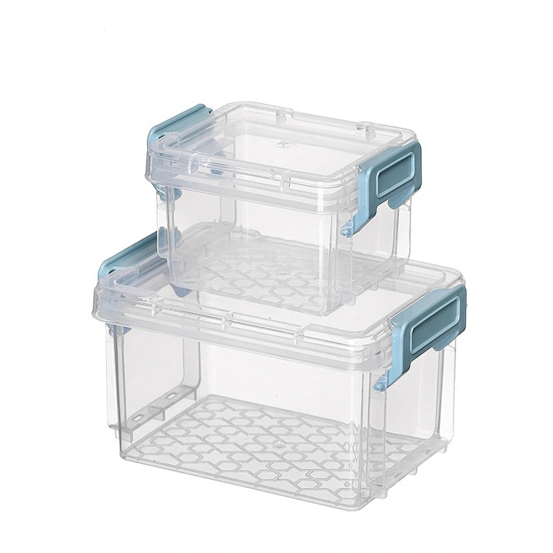 custom transparent stackable Tableware desktop drawer collect box plastic with lid