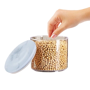 Round Easy kitchen Lock storage sealing pot empty sugar scrub jars with lids for food