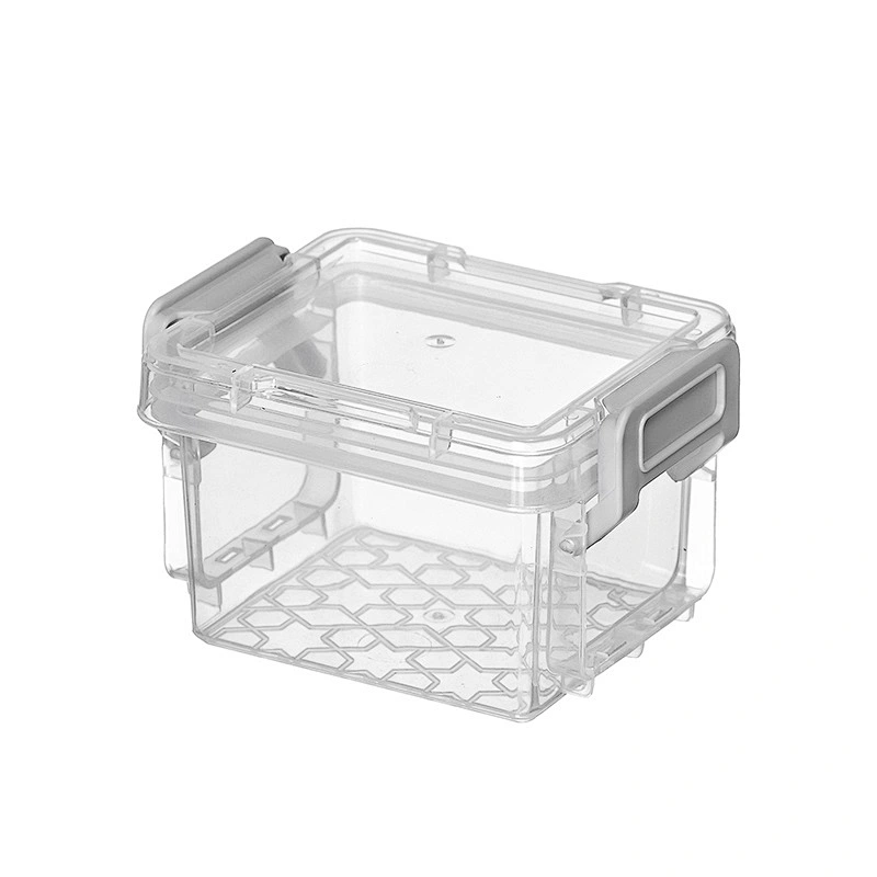 custom transparent stackable Tableware desktop drawer collect box plastic with lid