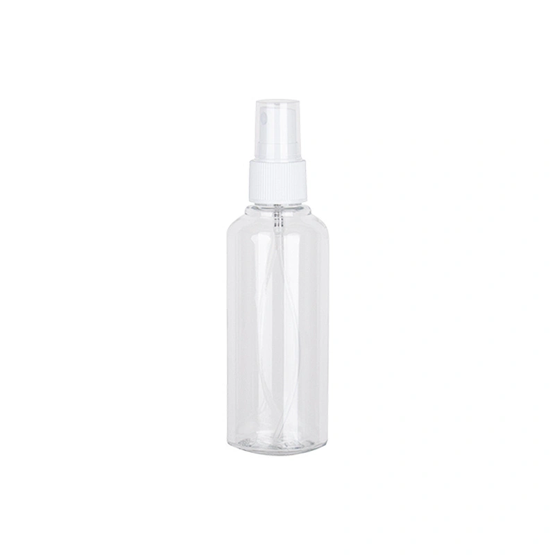 empty mini pet spray bottle 100ml clear packaging with sprayer