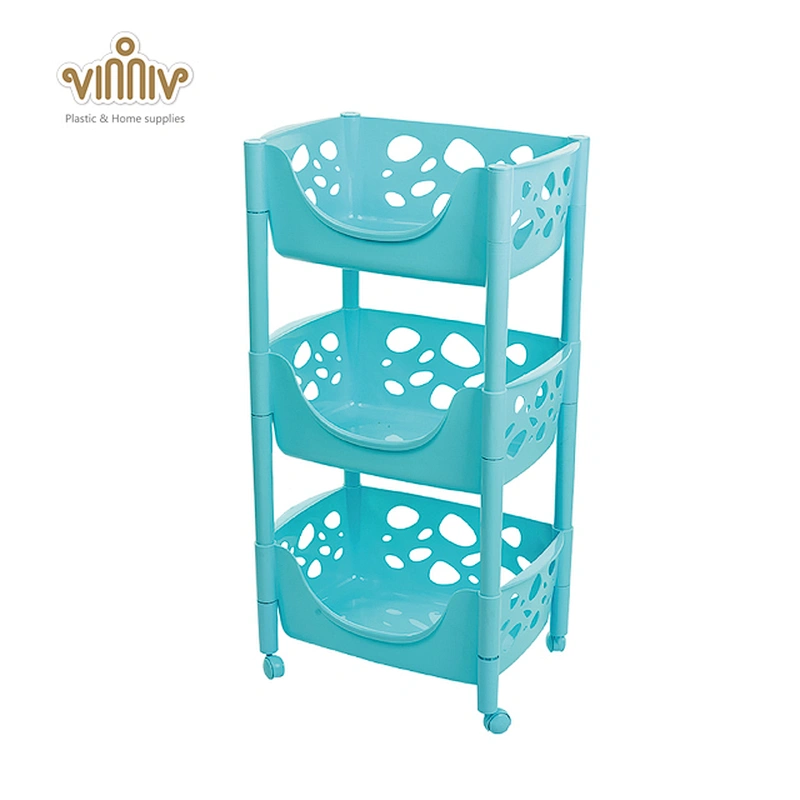 3floors plastic removable storage rack with wheels