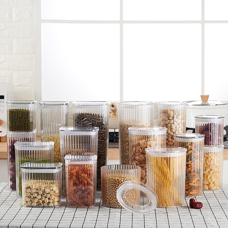 airtight 500 ml plastic cereal container storage set airless cookie jars bottles manufacturer for packaging