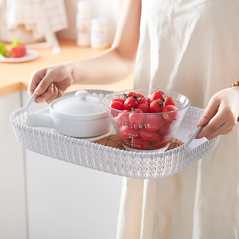 Plastic fruit vegetable plate basket for kitchen