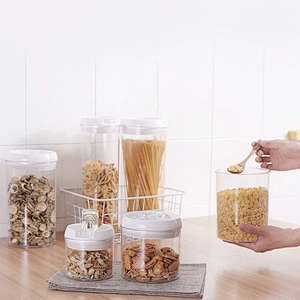 Easy Round Lock BPA Free Eco Friendly Air Tight Leak Proof Lids Food Storage Containers with Freezer Dishwasher Safe