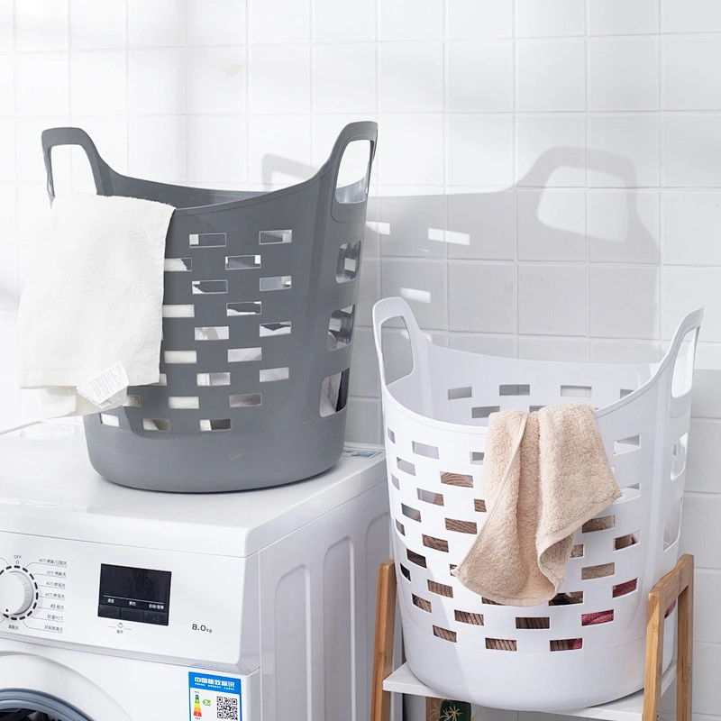 Amazon hot selling cheap bathroom customized Wicker large  foldable storage washing clothes laundry basket set with handle