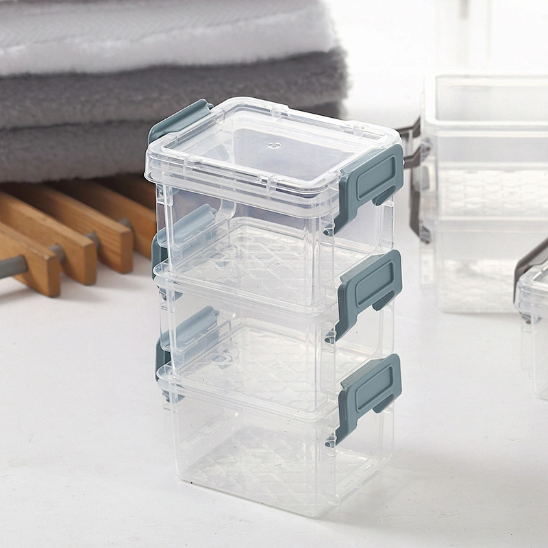 mini clear jewelry stackable drawer storage boxes case transparent