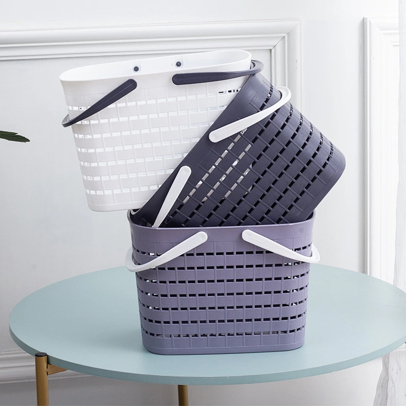 multipurpose stackable home storage organization plastic clothing storage bins baskets with handle